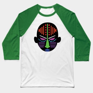 African Mask Baseball T-Shirt